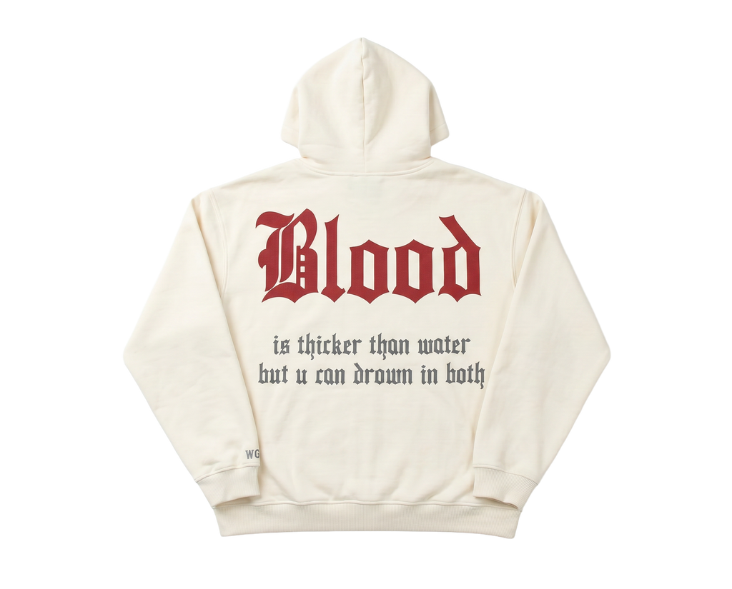 Oversize Hoodie Beige „BLOOD“