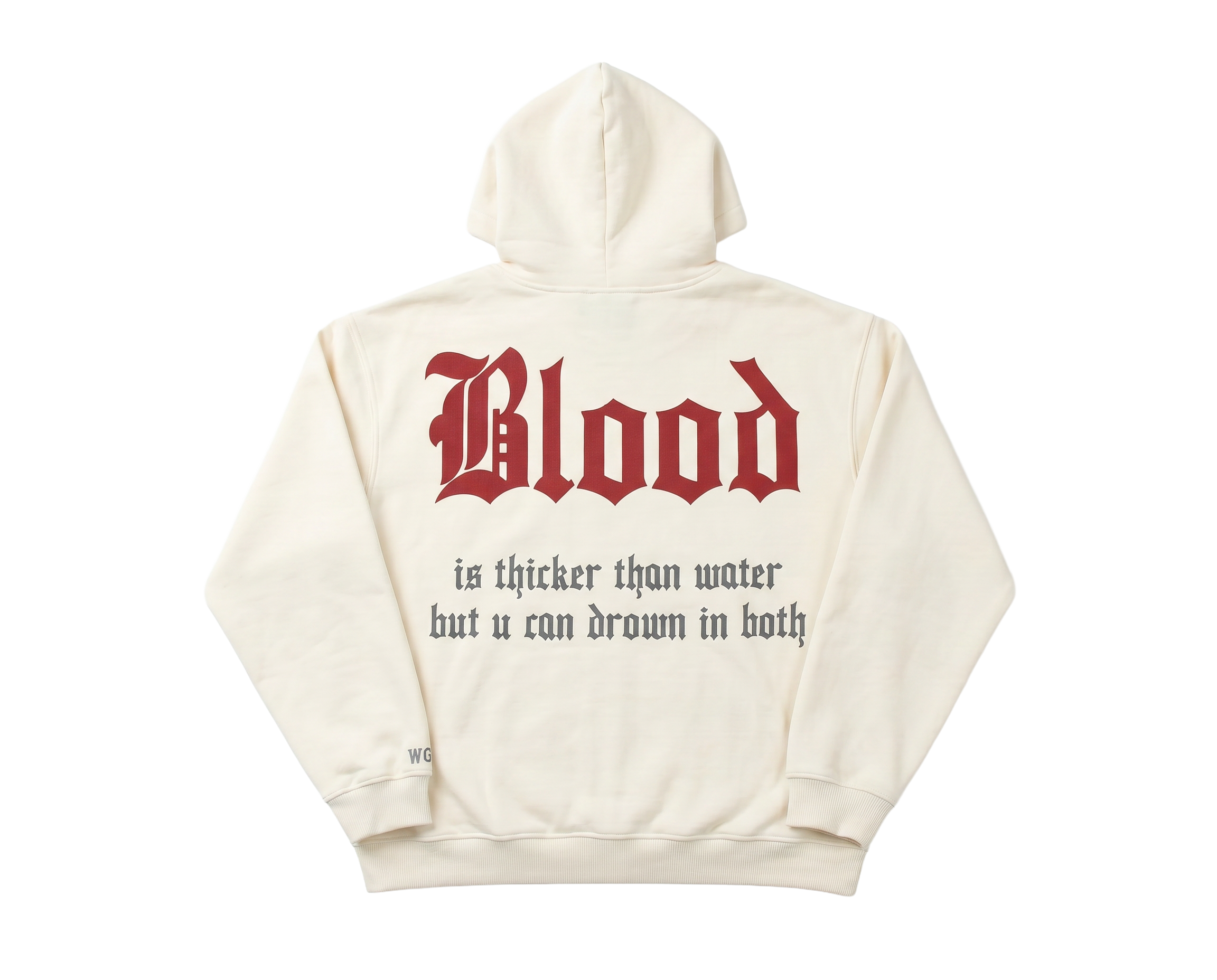 Oversize Hoodie Beige „BLOOD“